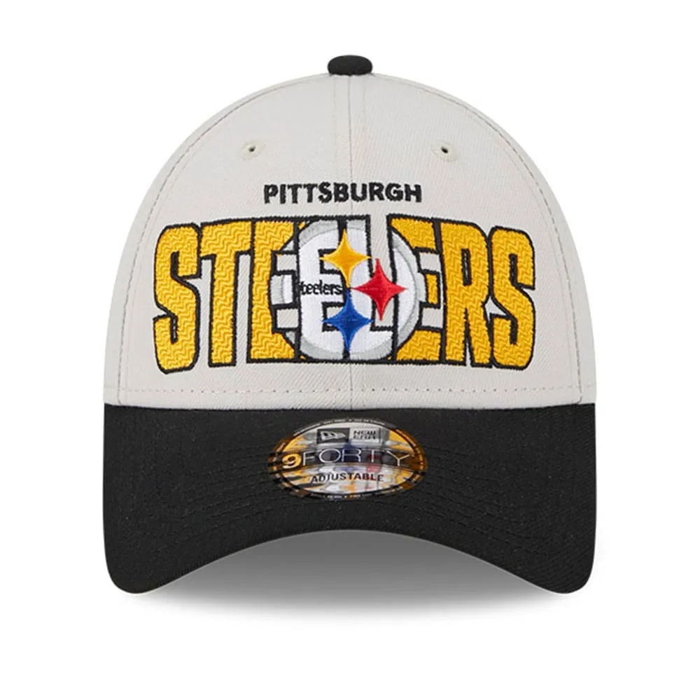 Men's New Era Cream Pittsburgh Steelers 2023 NFL Draft 9FORTY