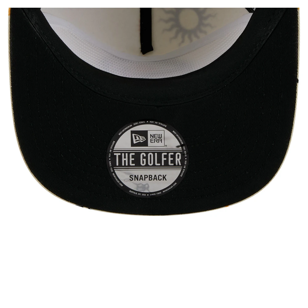 Casquette ajustable New Era pour homme, couleur crème, motif céleste des Pittsburgh Steelers