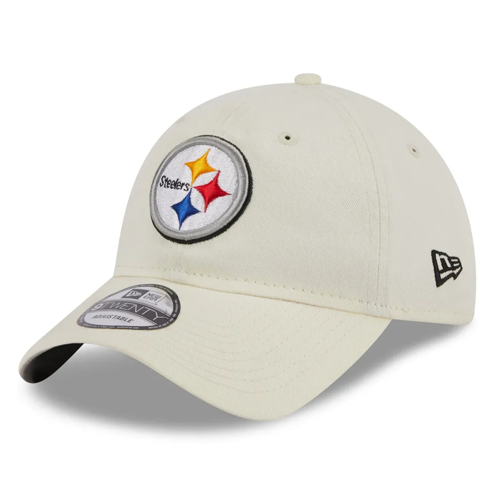 Pittsburgh Steelers Hat Cap Strap Back Gray Black NFL Football New Era Mens