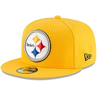 Men's New Era Gold Pittsburgh Steelers Omaha 59FIFTY Fitted Hat