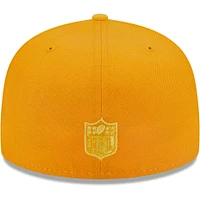 Men's New Era  Gold Pittsburgh Steelers Tri-Tone 59FIFTY Fitted Hat