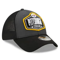 Pittsburgh Steelers New Era 2021 NFL Draft Trucker 39THIRTY Flex Hat -  Graphite/Black