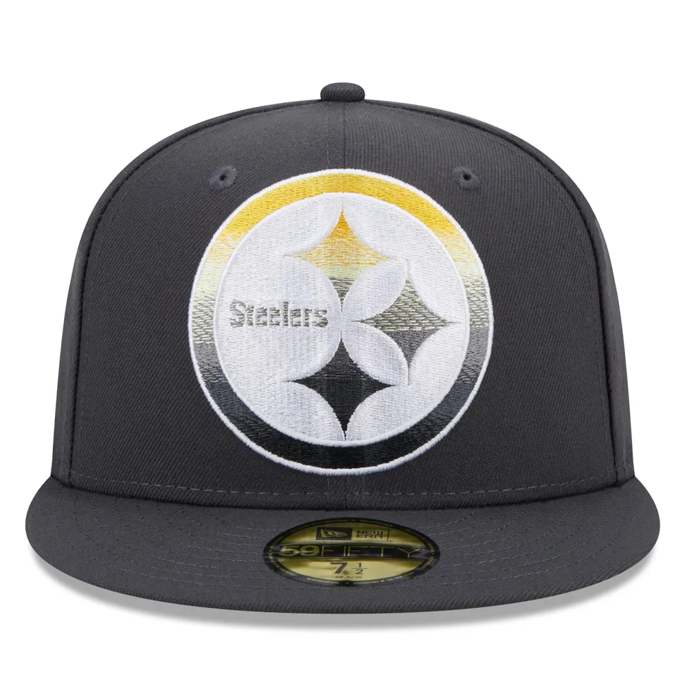 Men's New Era Black Pittsburgh Steelers Color Dim 59FIFTY Fitted Hat