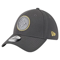 Casquette New Era Graphite Pittsburgh Steelers Main 39THIRTY Flex pour homme