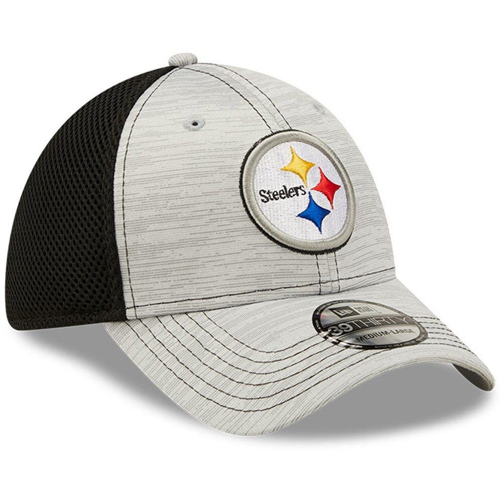 Men's Pittsburgh Steelers New Era White Team White Out 39THIRTY Flex Hat