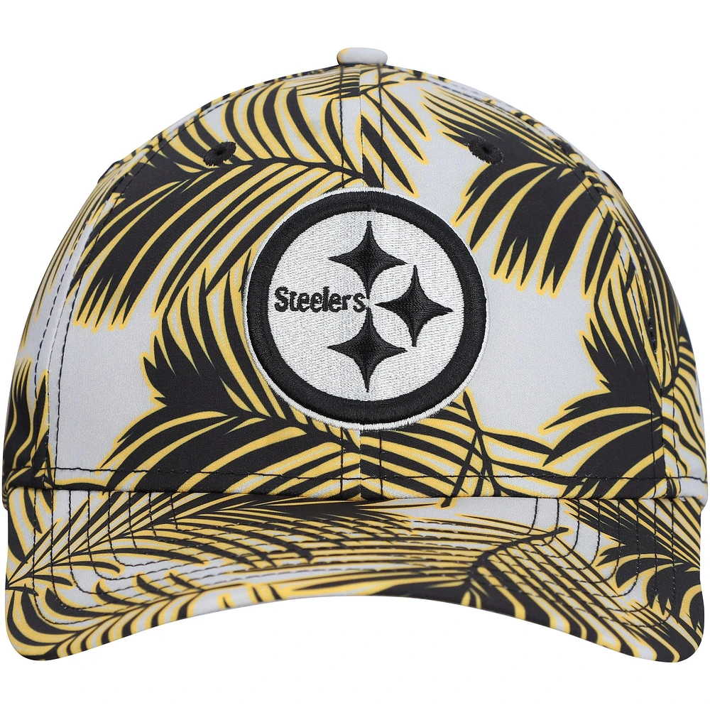 Casquette 39THIRTY Flex Palms des Steelers de Pittsburgh grise New Era pour homme