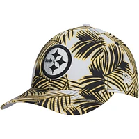 Casquette 39THIRTY Flex Palms des Steelers de Pittsburgh grise New Era pour homme