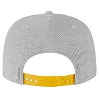 Men's New Era Gray Pittsburgh Steelers Throwback Corded Golfer Snapback Hat