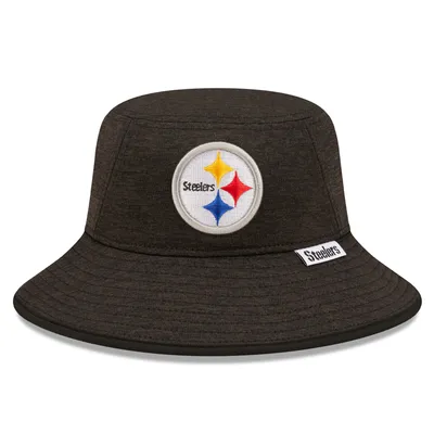 Pittsburgh Steelers New Era Bucket Hat - Heather Black