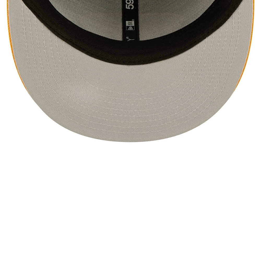 Casquette ajustée 59FIFTY 75e anniversaire des Pittsburgh Steelers New Era bleu marine/doré pour homme