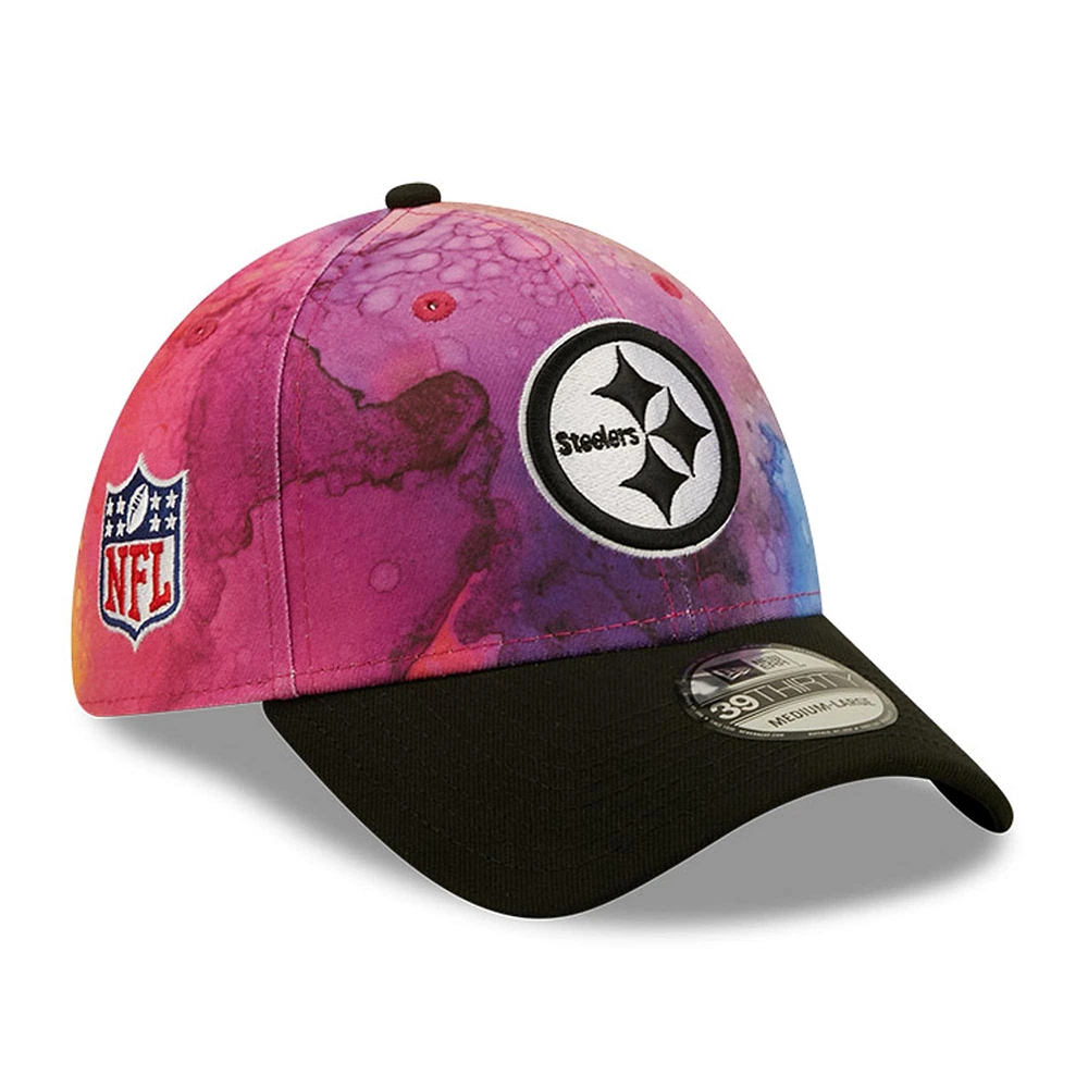 Men's New Era Pink/ Pittsburgh Steelers 2022 NFL Crucial Catch