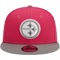 Men's New Era  Pink Pittsburgh Steelers 2-Tone Color Pack 9FIFTY Snapback Hat