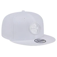 Men's New Era Pittsburgh Steelers Main White on White 9FIFTY Snapback Hat