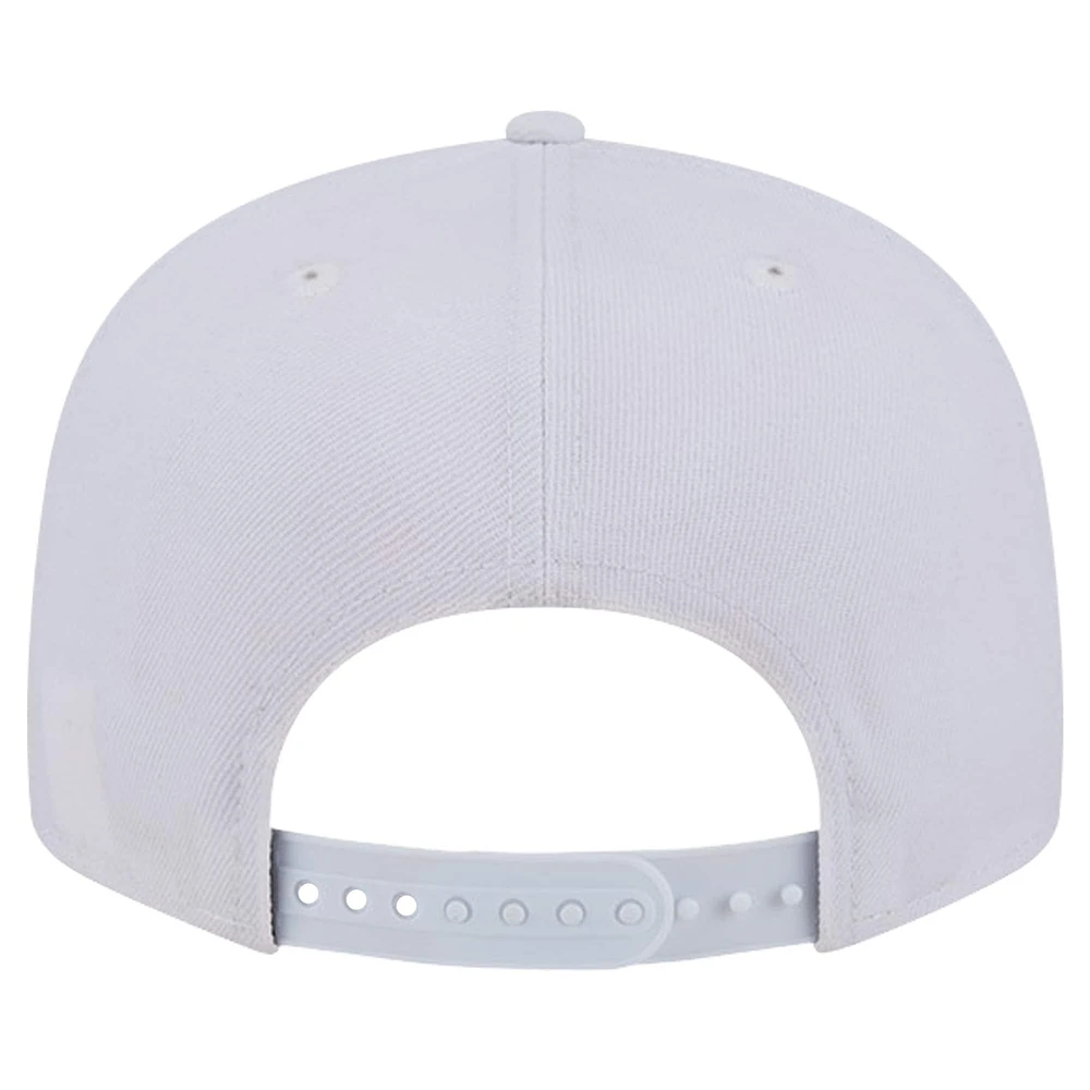 Men's New Era Pittsburgh Steelers Main White on White 9FIFTY Snapback Hat