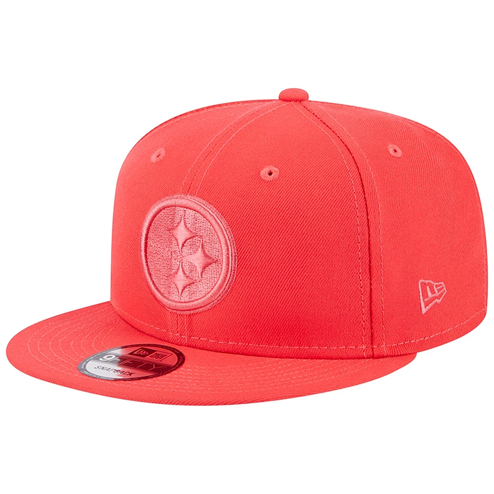 Casquette New Era Pittsburgh Steelers Color Pack Brights rouge Snapback 9FIFTY pour homme