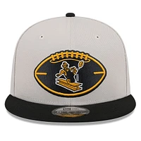 Men's New Era Stone/Black Pittsburgh Steelers 2024 Sideline Historic 9FIFTY Snapback Hat