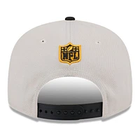 Men's New Era Stone/Black Pittsburgh Steelers 2024 Sideline Historic 9FIFTY Snapback Hat