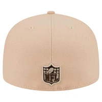 Men's New Era Tan Pittsburgh Steelers Candied Pecan 59FIFTY Fitted Hat