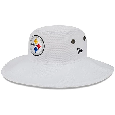 Chapeau bob panama New Era Pittsburgh Steelers 2023 NFL Training Camp pour homme, blanc