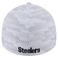 Men's New Era  White Pittsburgh Steelers Gameday Graded 39THIRTY Flex Hat