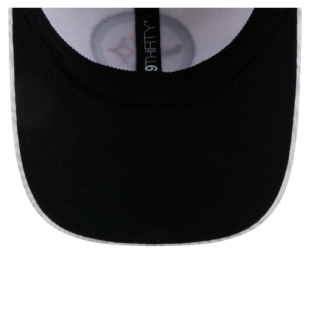 Men's New Era  White Pittsburgh Steelers Gameday Graded 39THIRTY Flex Hat