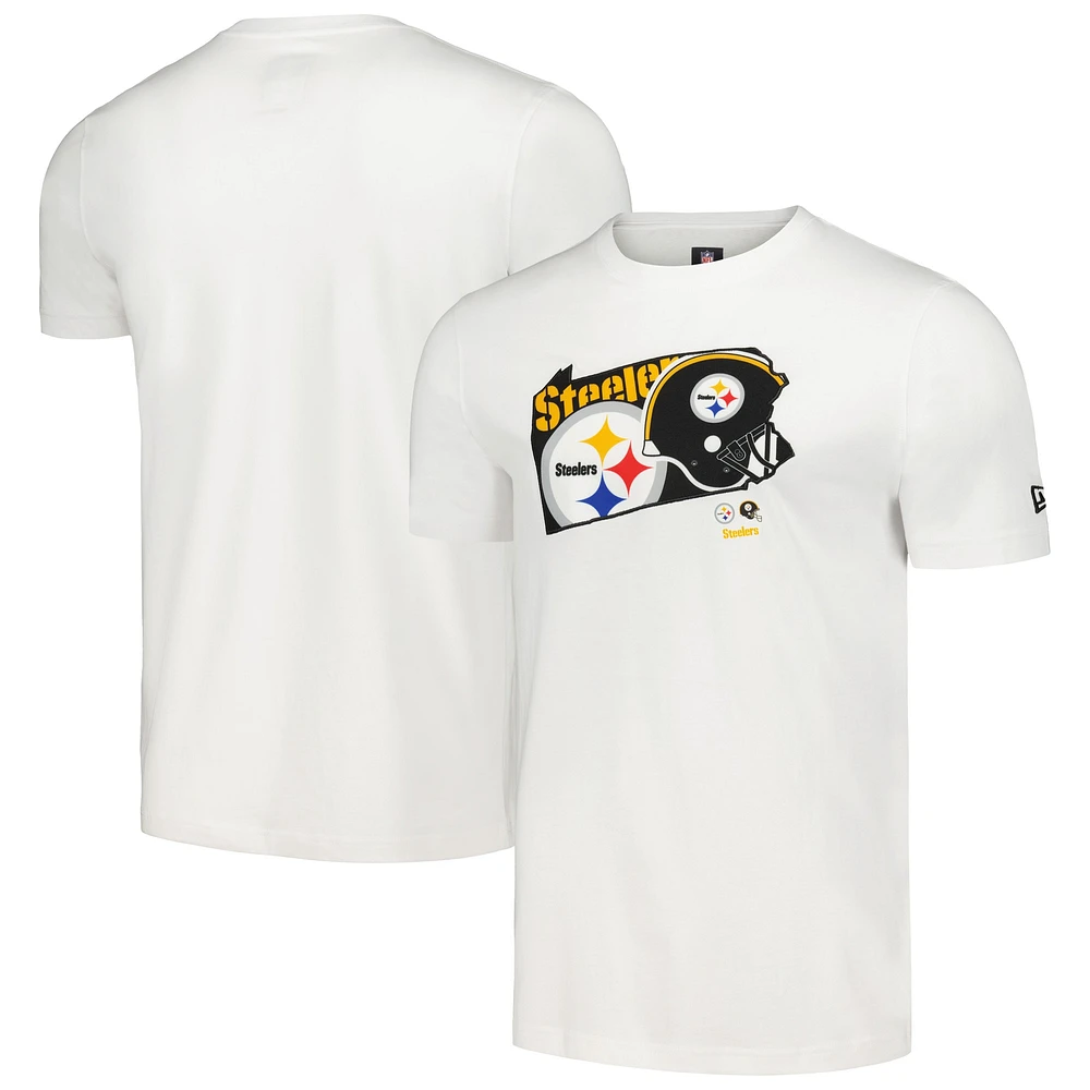 Men's New Era White Pittsburgh Steelers Gameday State T-Shirt