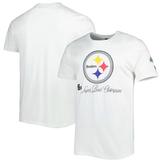 T-shirt New Era Pittsburgh Steelers Historic Champs blanc pour homme