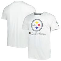 Men's New Era White Pittsburgh Steelers Historic Champs T-Shirt