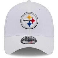 Men's New Era White Pittsburgh Steelers Main 39THIRTY Flex Hat