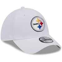 Men's New Era White Pittsburgh Steelers Main 39THIRTY Flex Hat