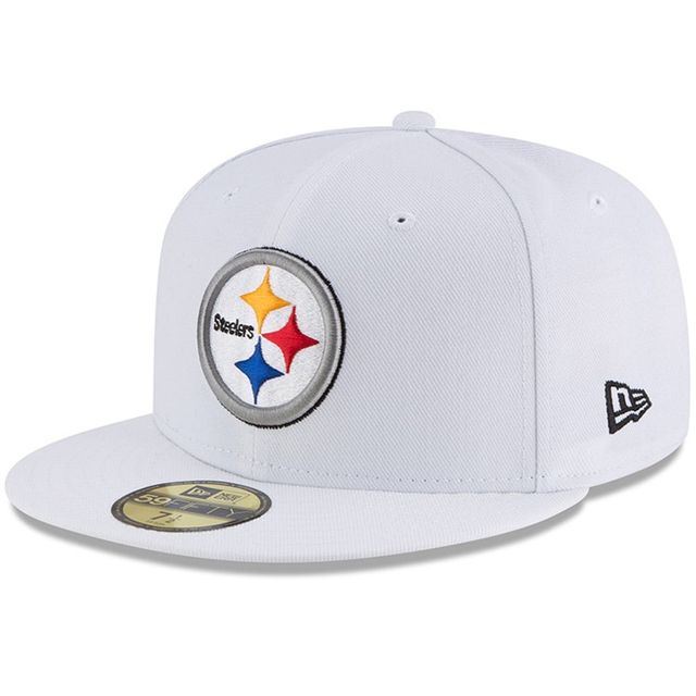 Casquette ajustée 59FIFTY Pittsburgh Steelers Omaha New Era pour homme, blanche