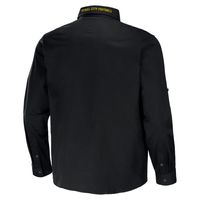 Men's NFL x Darius Rucker Collection by Fanatics Black Pittsburgh Steelers Convertible Twill Long Sleeve Button-Up Shirt