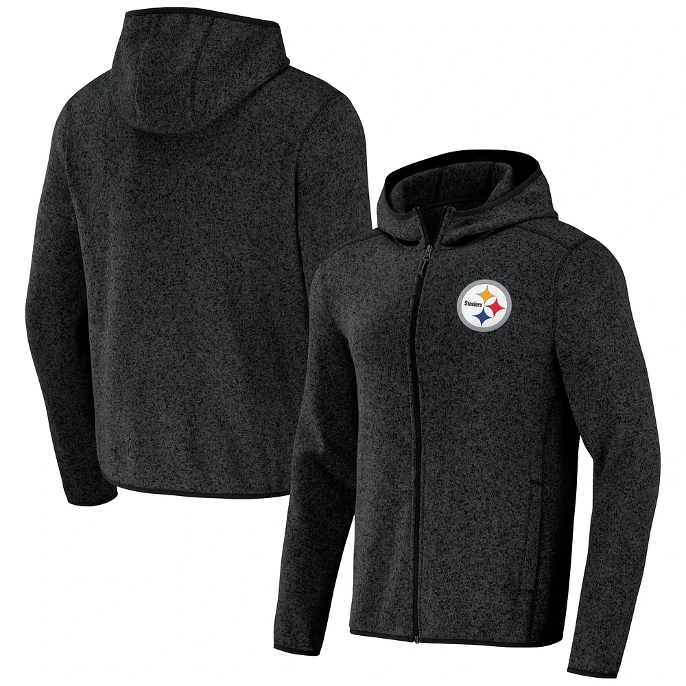 Sweat à capuche en polaire noir pour homme de la collection NFL x Darius Rucker Fanatics des Pittsburgh Steelers