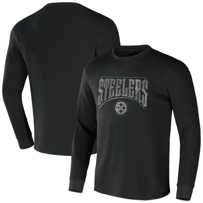 Pittsburgh Steelers NFL x Darius Rucker Collection by Fanatics Long Sleeve Thermal T-Shirt - Black