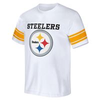 Pittsburgh Steelers NFL x Darius Rucker Collection by Fanatics Football  Striped T-Shirt - White