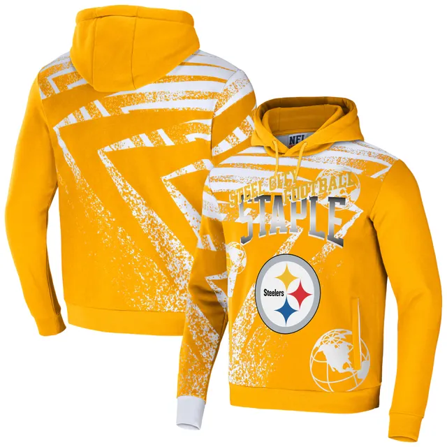 Women's New Era Gray Pittsburgh Steelers Floral Raglan Pullover Hoodie Size: Small