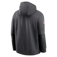 Men's Nike Anthracite Pittsburgh Steelers 2024 Sideline Club Pullover Hoodie