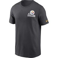 T-shirt essentiel Nike Pittsburgh Steelers Blitz pour homme, anthracite