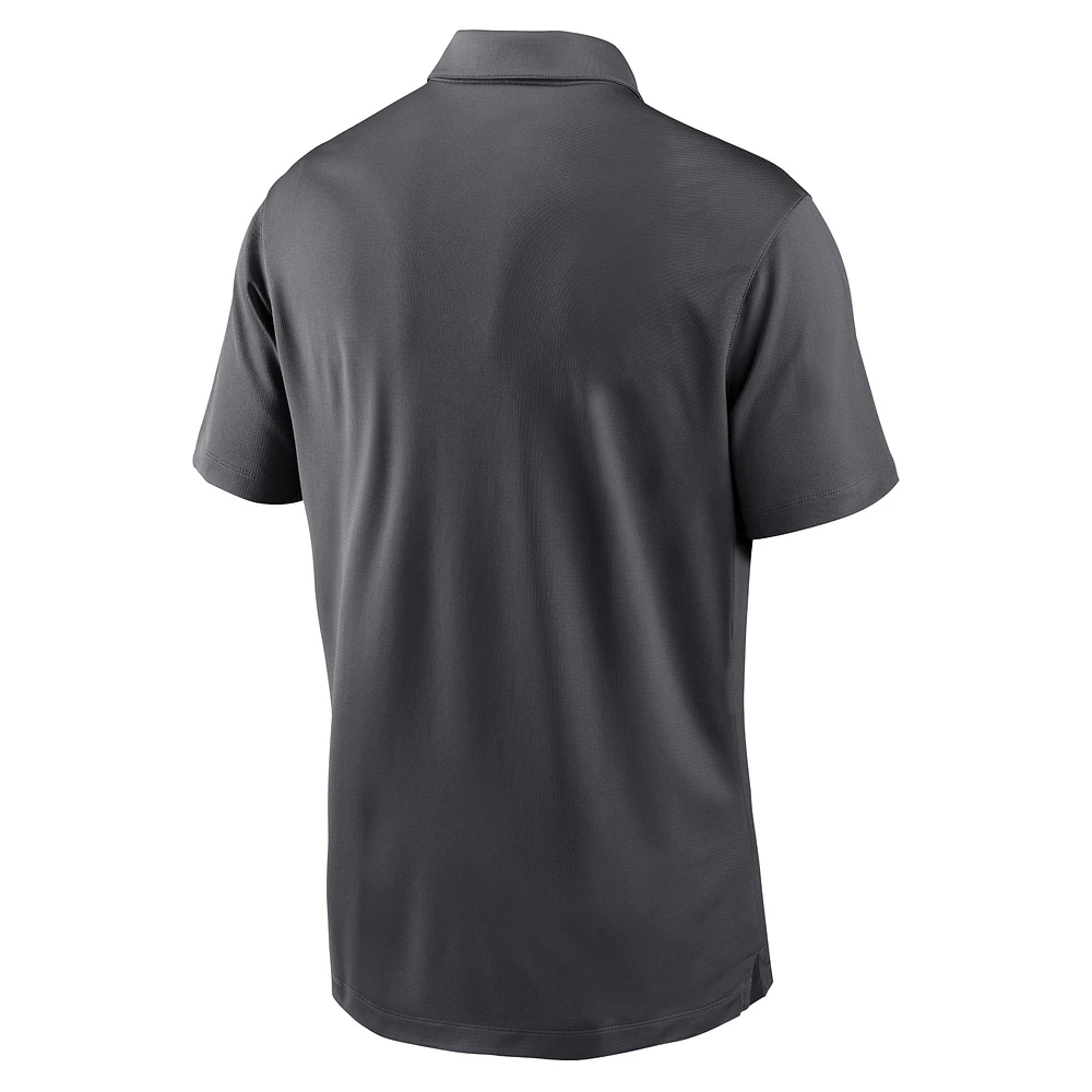 Polo de performance avec logo la franchise Pittsburgh Steelers Nike anthracite pour hommes