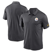 Polo de performance avec logo la franchise Pittsburgh Steelers Nike anthracite pour hommes