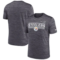 T-shirt Yardline Velocity Performance des Pittsburgh Steelers de Nike pour homme, anthracite