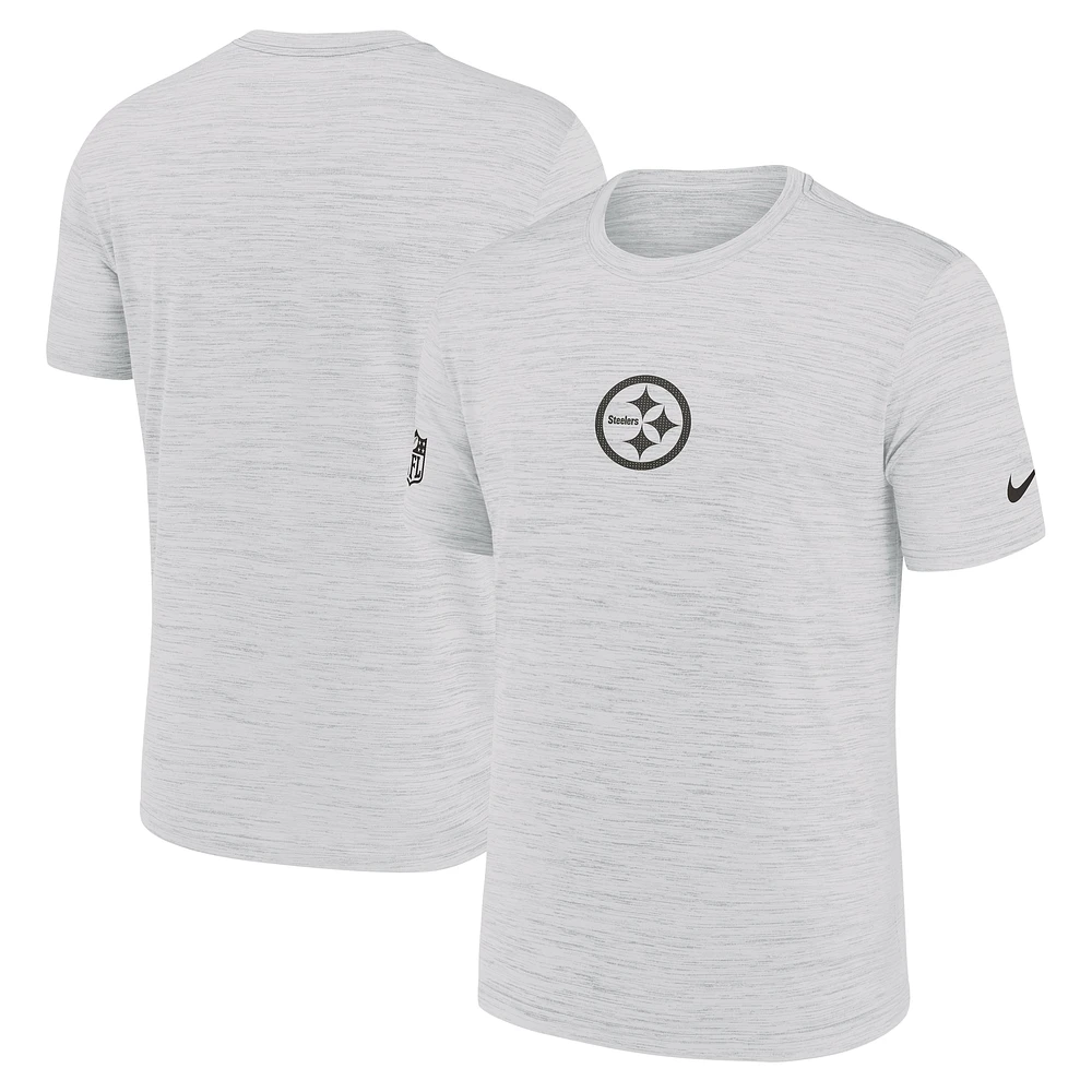 Men's Nike Ash Pittsburgh Steelers Sideline Velocity Performance T-Shirt