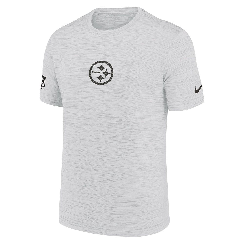 Men's Nike Ash Pittsburgh Steelers Sideline Velocity Performance T-Shirt