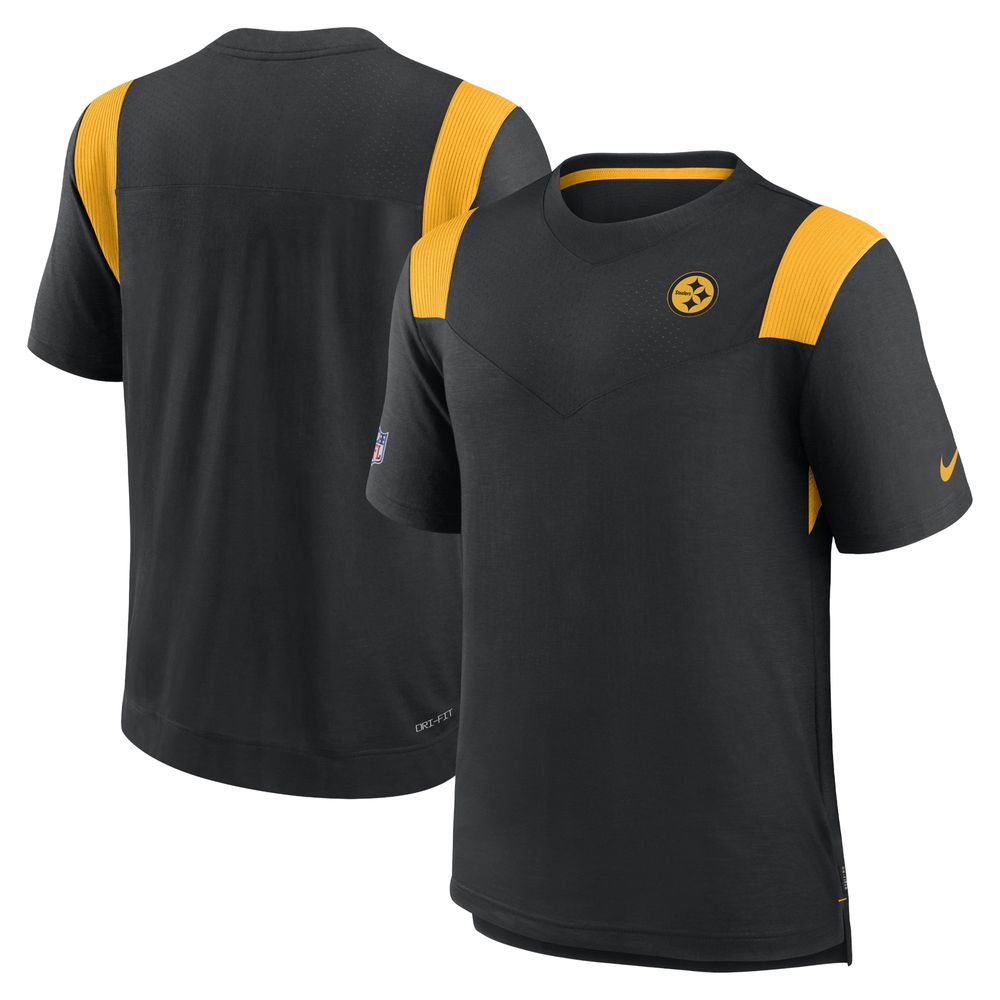 Men's Nike Black/Gold Pittsburgh Steelers Player Sideline Performance T-Shirt