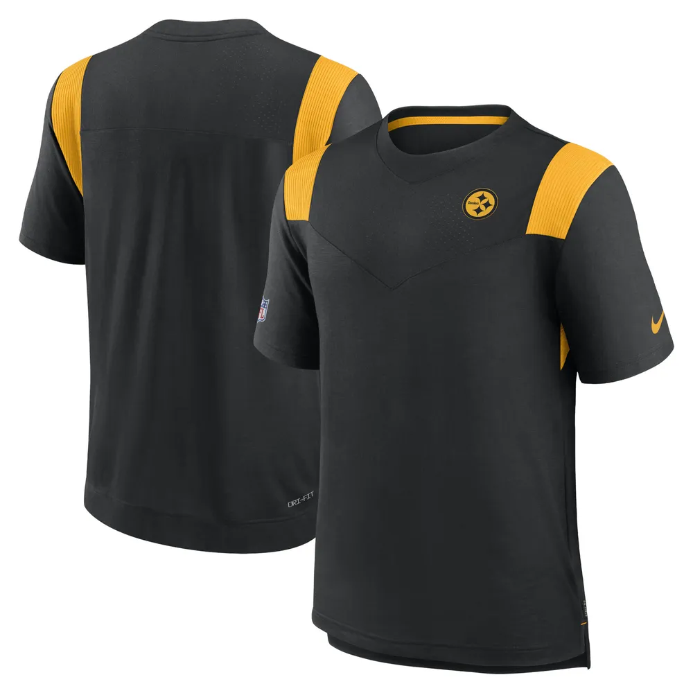 T-shirt Performance Sideline pour homme des Pittsburgh Steelers de Nike, noir/doré