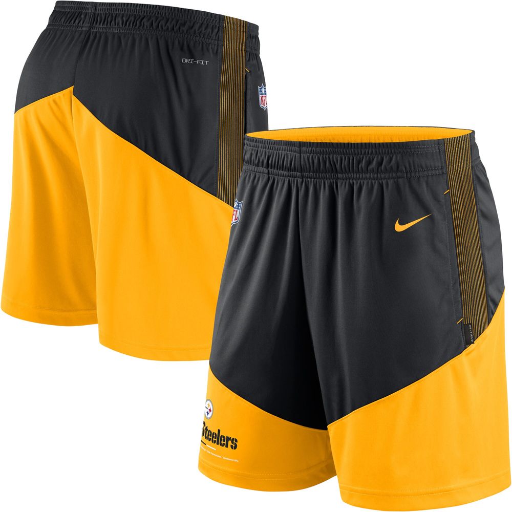 Men's Nike Black/Gold Pittsburgh Steelers Primary Lockup Performance - Shorts