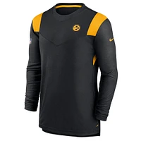 Men's Nike Black/Gold Pittsburgh Steelers Sideline Performance Long Sleeve T-Shirt