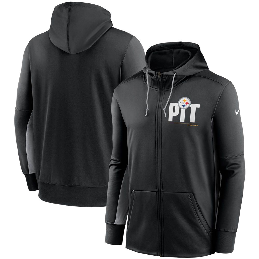 Pittsburgh Steelers Nike Therma Full Zip Hoodie - Mens