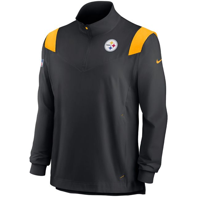 Haut Nike Pittsburgh Steelers 2022 Coach Chevron Lockup Quarter-Zip à manches longues pour homme - Noir