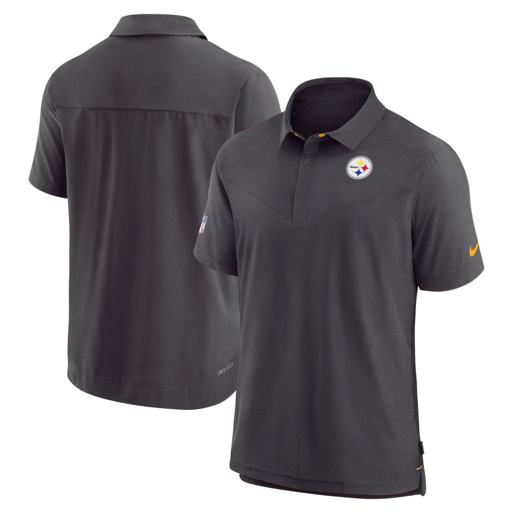 Men's Nike Black Pittsburgh Steelers 2022 Sideline Lockup Coach Performance Polo